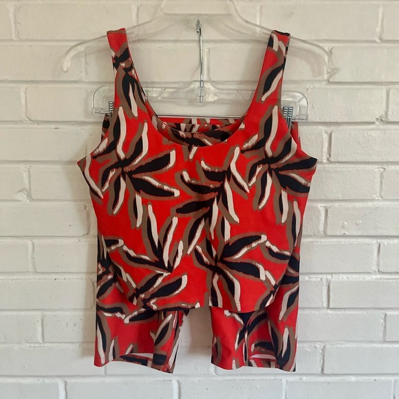 Sage Collective Other - Sage Collective Orange Palms Crop Top Biker Shorts Set, SZ M NWOT 🍊